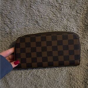 Checkered Brown and Black Wallet